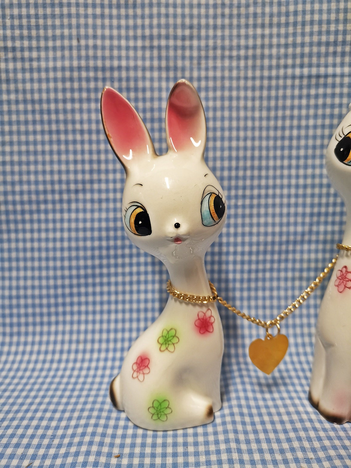 Kitsch Shiny Rabbit Vintage Japanese Ceramic Kitsch Kawaii Big Eye Bunny Rabbit Lover ...
