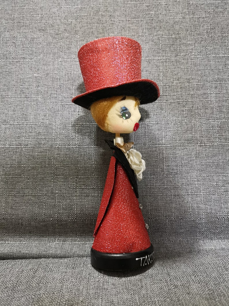 Vintage Japanese Pose Doll Kawaii Big Eye Baby Takara Zika Red Etsy