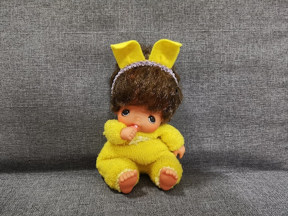 Vintage Japanese Kawaii Toys Cute Big Eye Baby Bunny Monchhichi