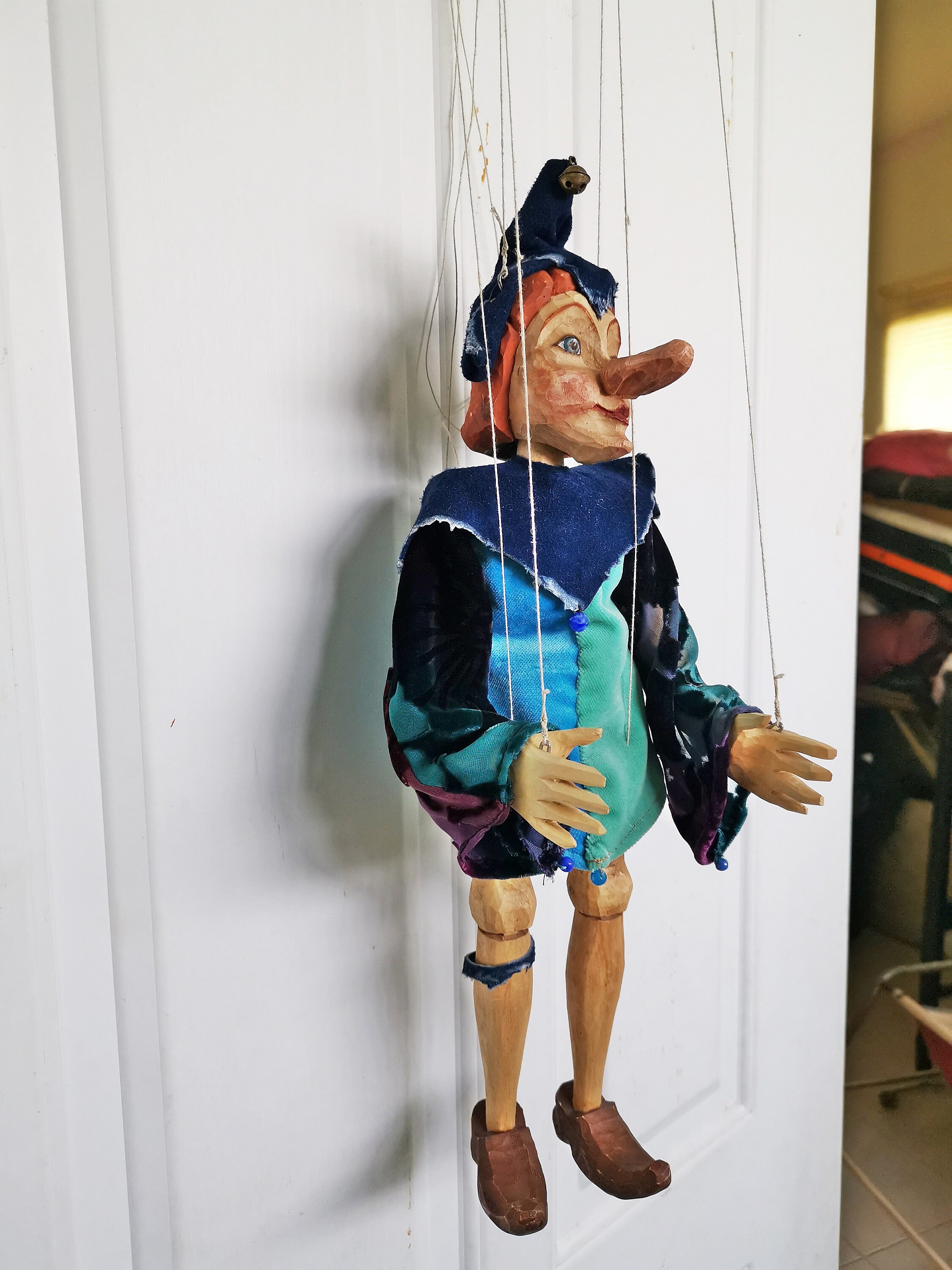 Jester wooden puppets 18inc Etsy