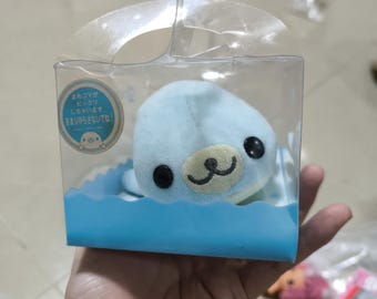 san-x mamegoma blue doll plush