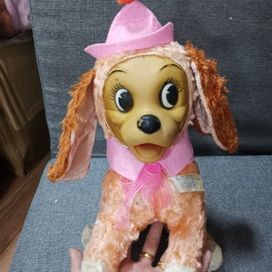 vintage rubberen knuffeldier dame hond canada zeldzame verzamelobjecten pop pluche