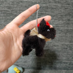 vintage Miniatures little black puppy Dog Terrier dog doll japanese