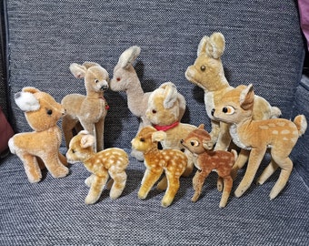 vintage stuffed animal steiff bambi deer doll toys plush lot