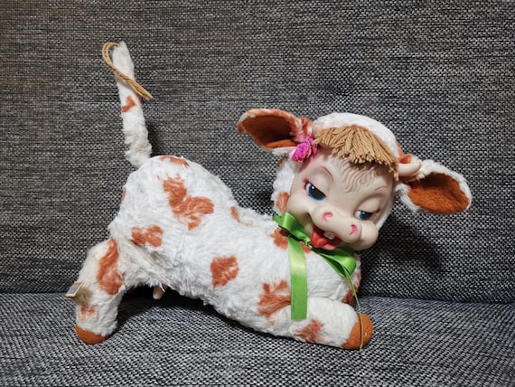 Vintage Rubber Face Stuffed Animals Cow Rushton Doll Plush - Etsy
