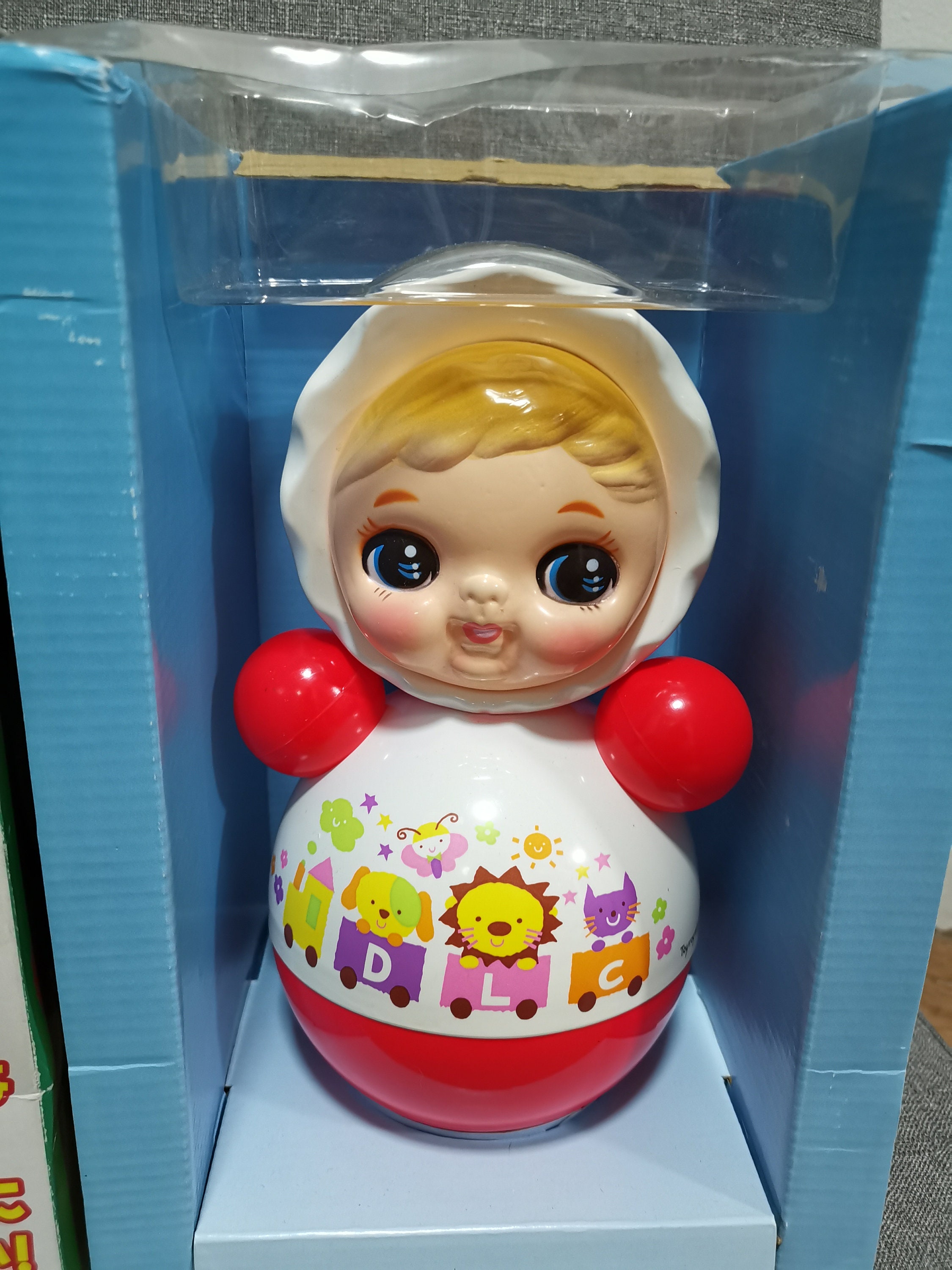 Vintage Japanese Big Eye Baby Toys Royal Kawaii Showa Roly