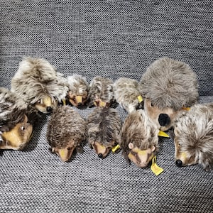 Vintage Steiff Hedgehog Joggi mohair animal plush toys lot