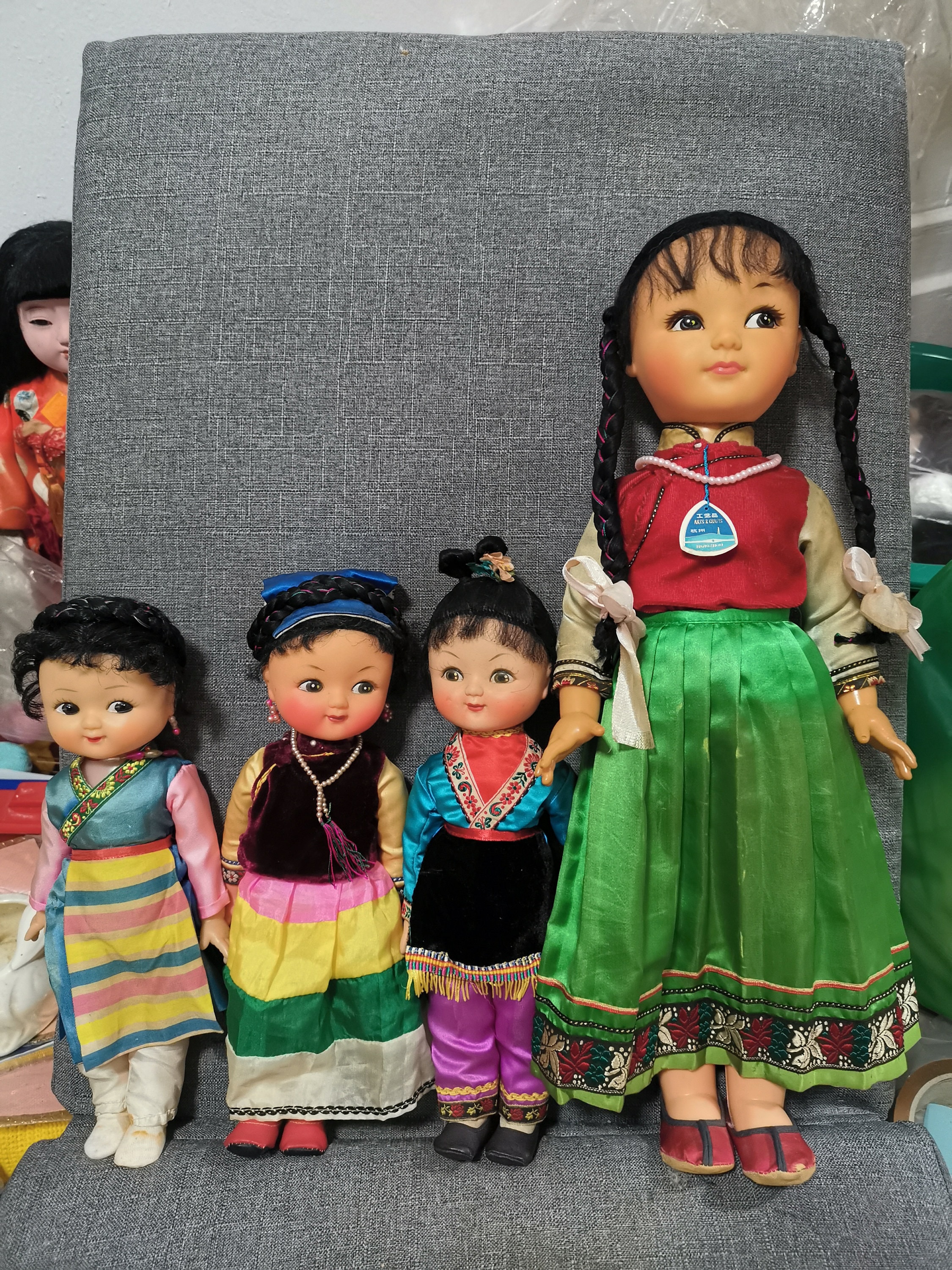 Buy Vintage Big Plastic Girl Baby Doll Rubber Girl Chinese Folk