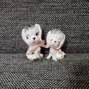 Vintage japanese animal kawaii ceramic kitsch puppy dog lover japan figurines