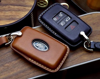 Land Rover Range Rover key chain, Leather Car Key Fob cover, Remote Key Case, Car Key Case, Smart Key Leather Case