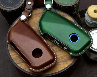 Handmade Leather BMW Key Fob Cover: Italian Buttero Leather
