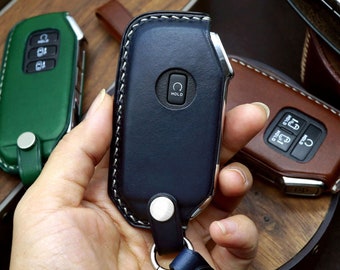 Hand Stitched Leather Key Fob Cover: Kia Forte Niro Seltos Sorento Soul Sportage Telluride