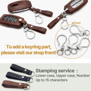 Leather Key Fob Cover: Genesis, Hyundai Smart Key Case image 10