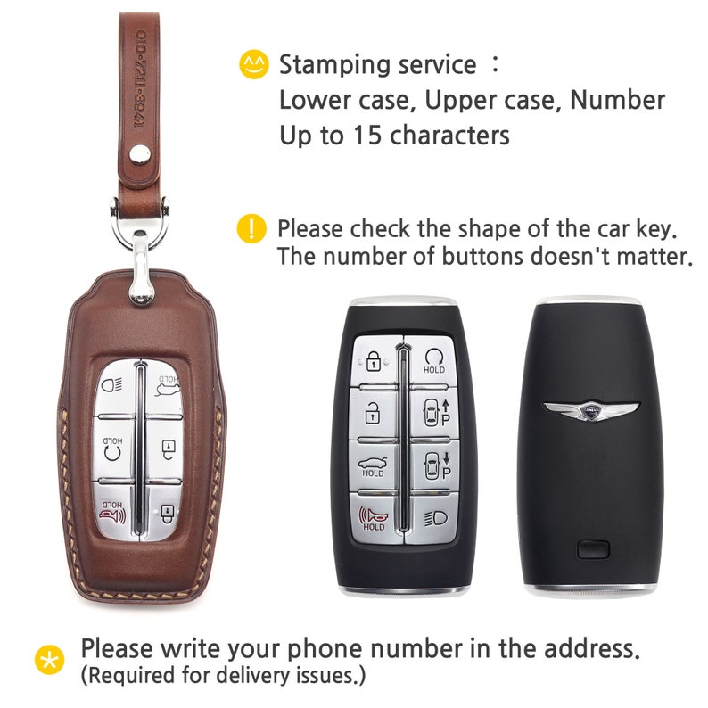 Genesis G80 GV80 G70 GV70 Smart Key Cover Genesis Key Fob Etsy