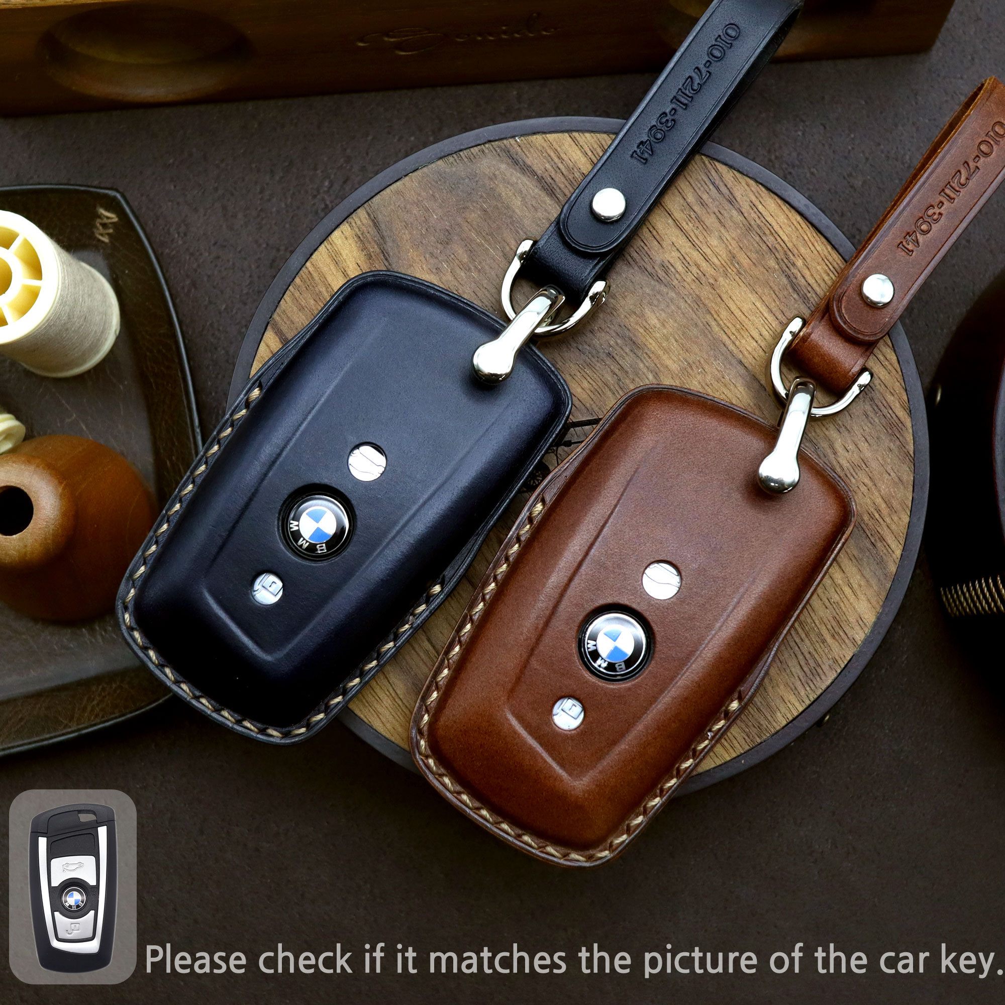 BMW key chain Leather Car Key Fob cover Remote Key Case Car | Etsy