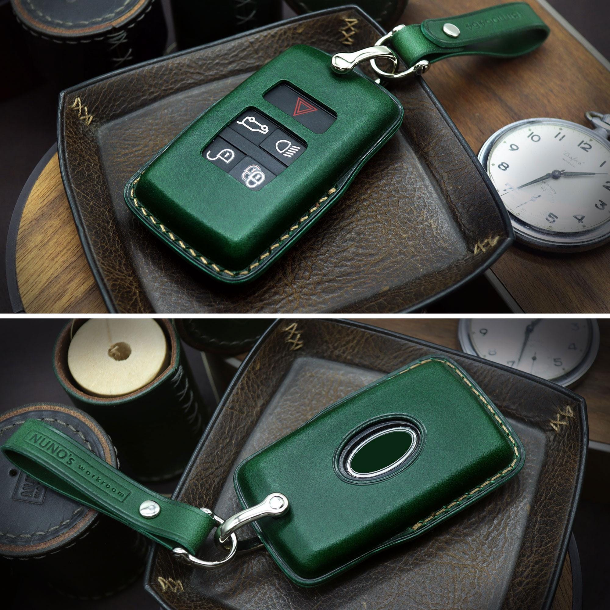 Leather Keychain For Land Rover Owners – Land Rover-Style Key Fob Strap, Metal Car Key Ring, Premium Auto Accessory Gift