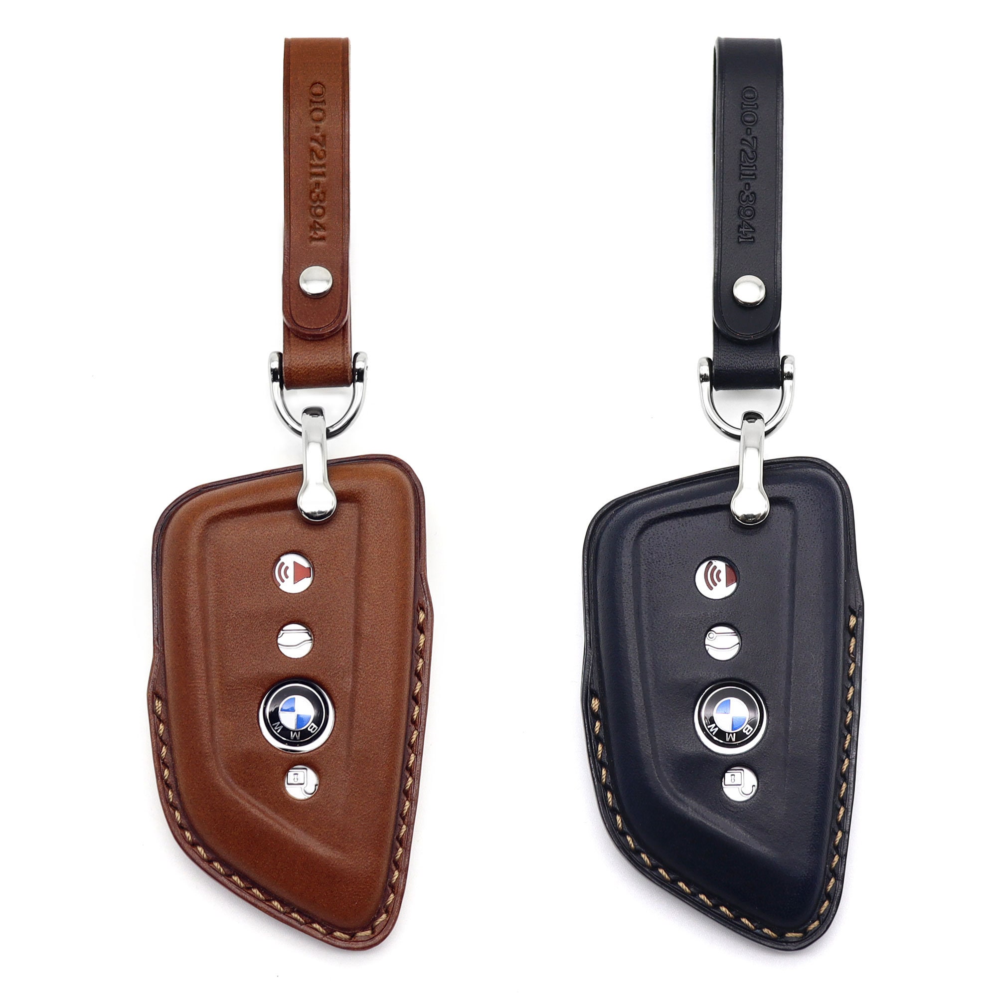 BMW Key Chain Leather Car Key Fob Cover Remote Key Case Car Etsy