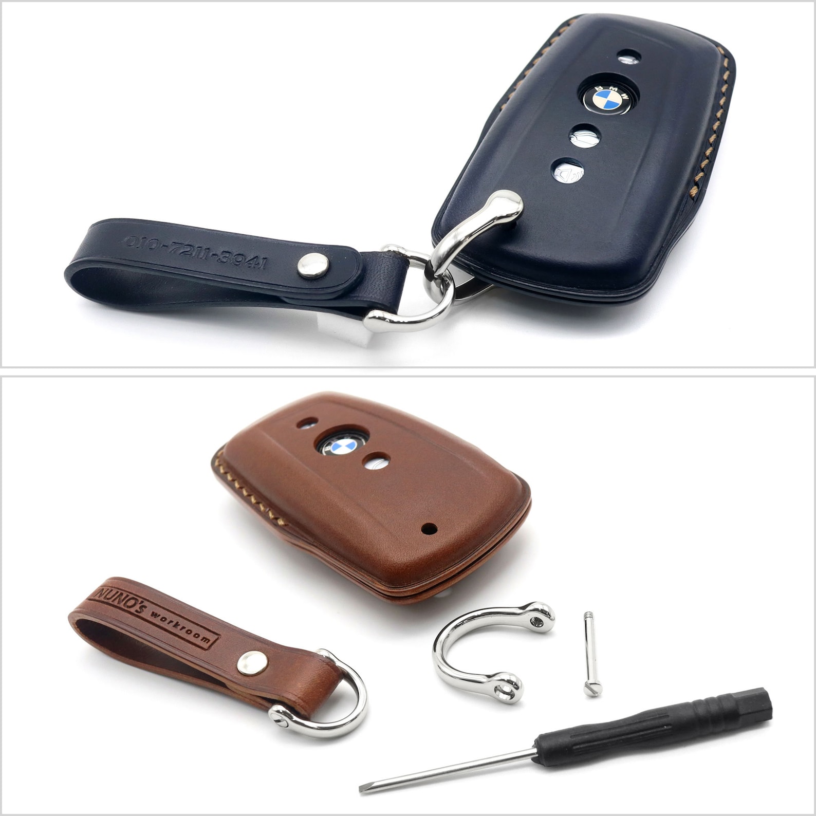 BMW Key Chain Leather Car Key Fob Cover Remote Key Case Car Etsy