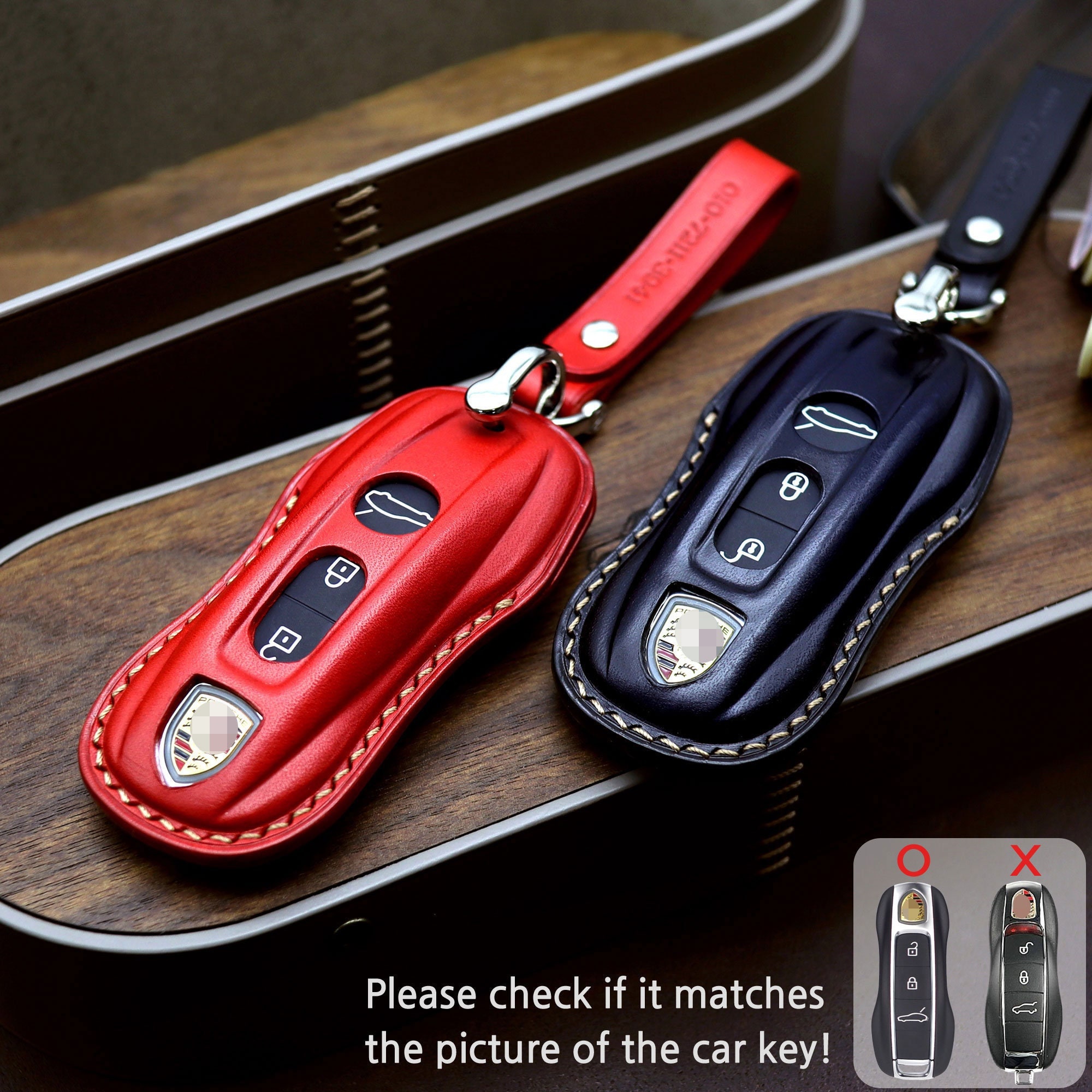  TTCR-II Car Key Case Compatible with Boxster Cayman 2013-2021  Cayenne Panamera 2011-2017 Carrera 911 2012-2019 for Macan 2014-2023, 3 Pcs  Smart Key Fob Shell, Red Painted Keyless Entry Protectors : Electronics