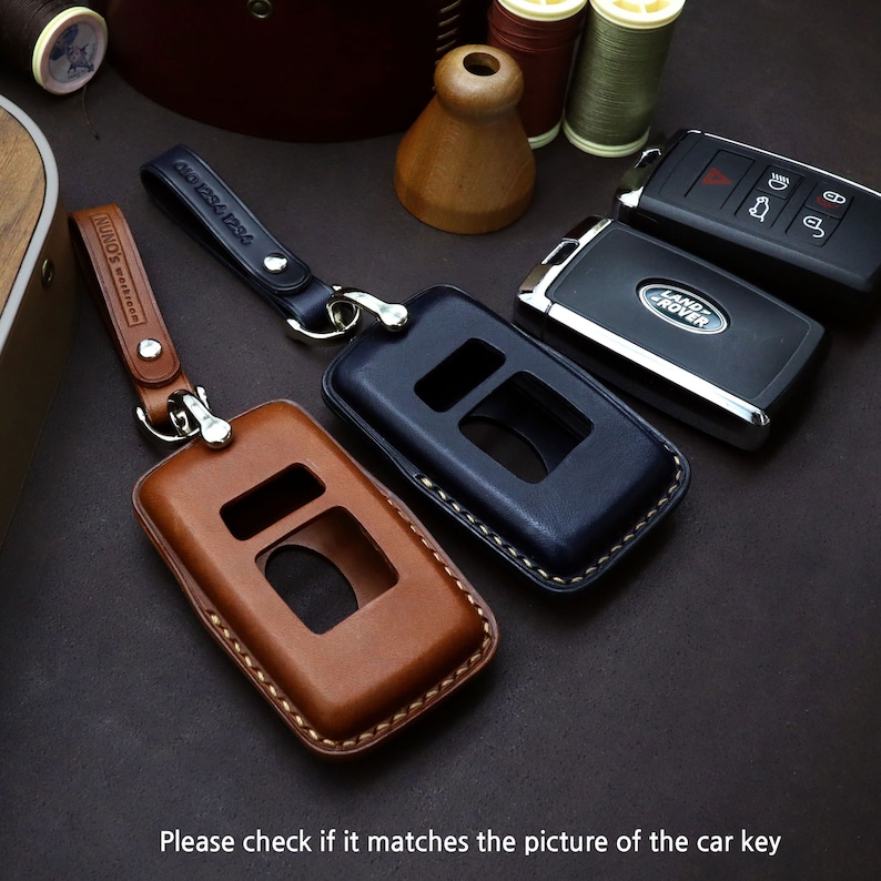 Land Rover Range Rover Key Chain Leather Car Key Fob Cover Etsy