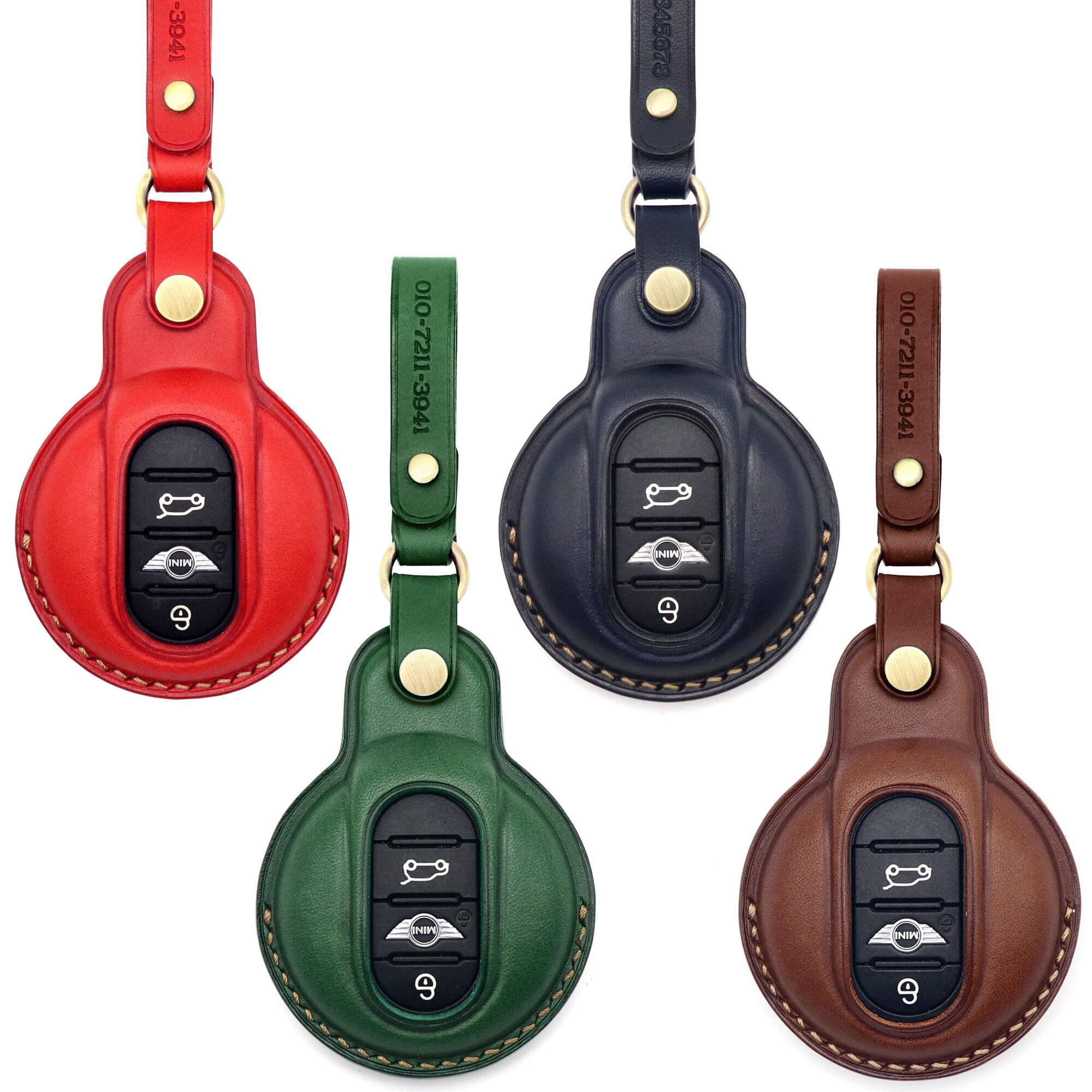 Mini Cooper key chain Leather Car Key Fob cover Remote Key | Etsy