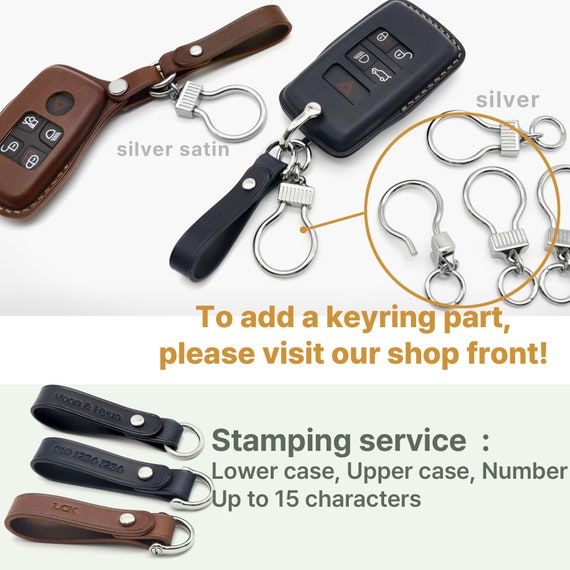 Handgemachter Schlüsselanhänger aus Leder für Land Rover, Funkschlüssel  Hülle, Smart-Key Ledertasche - .de