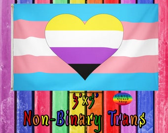 NonBinary Trans Flag, Transgender Umbrella