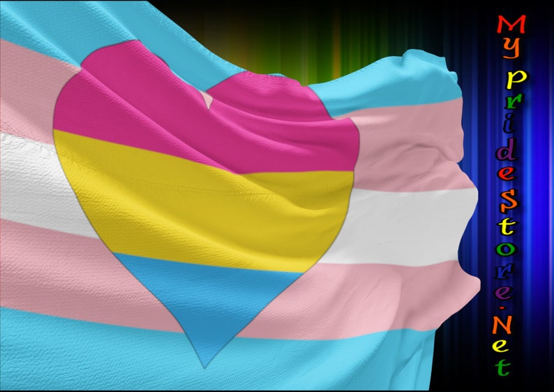 Trans Pan Pride Flag Unique LGBTQ Flag - Etsy Australia