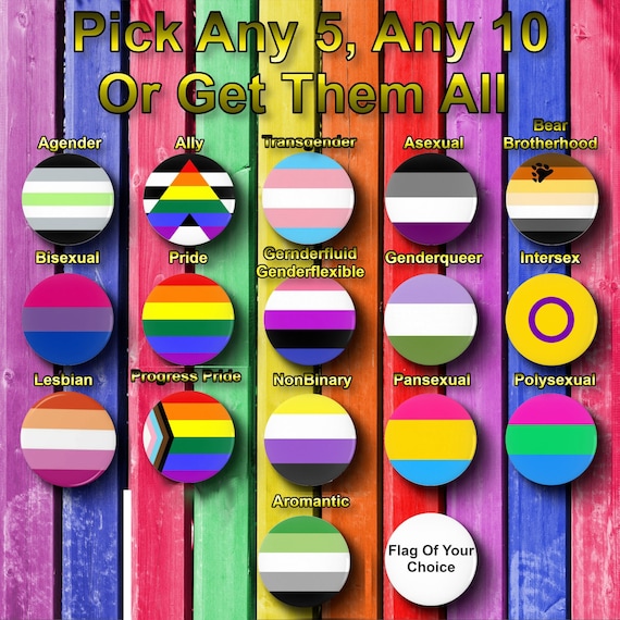 LGBTQAI Pride Pinback Buttons - Etsy