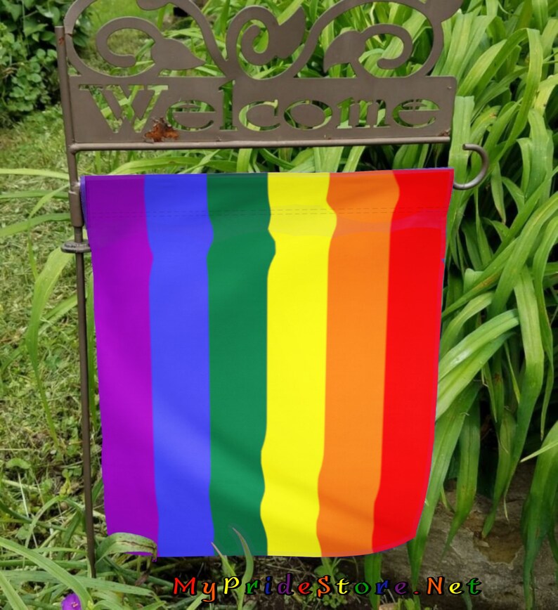 Rainbow Garden Flag LGBTQ Garden Flag Etsy