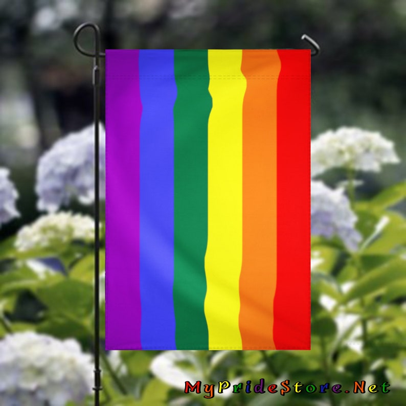 Rainbow Garden Flag LGBTQ Garden Flag Etsy