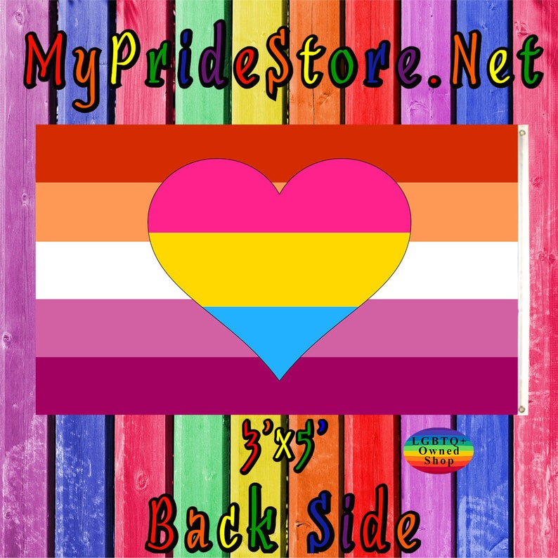 Panromantic Lesbian Unique LGBTQIA Pride Flag | Etsy