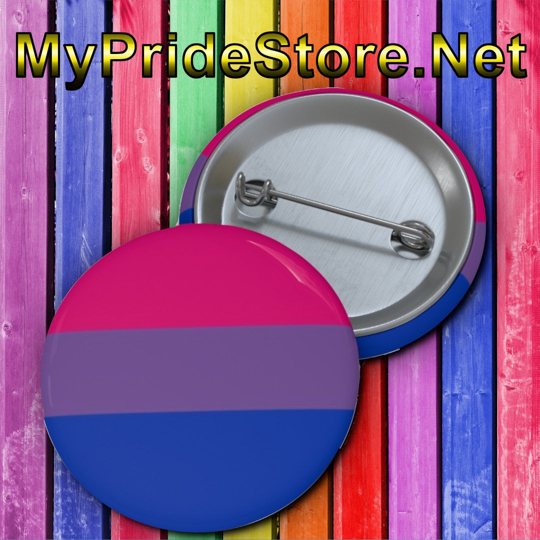 Bisexual Flag Pin Button LGBTQ Pride - Etsy