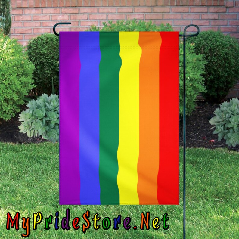 Rainbow Garden Flag LGBTQ Garden Flag Etsy