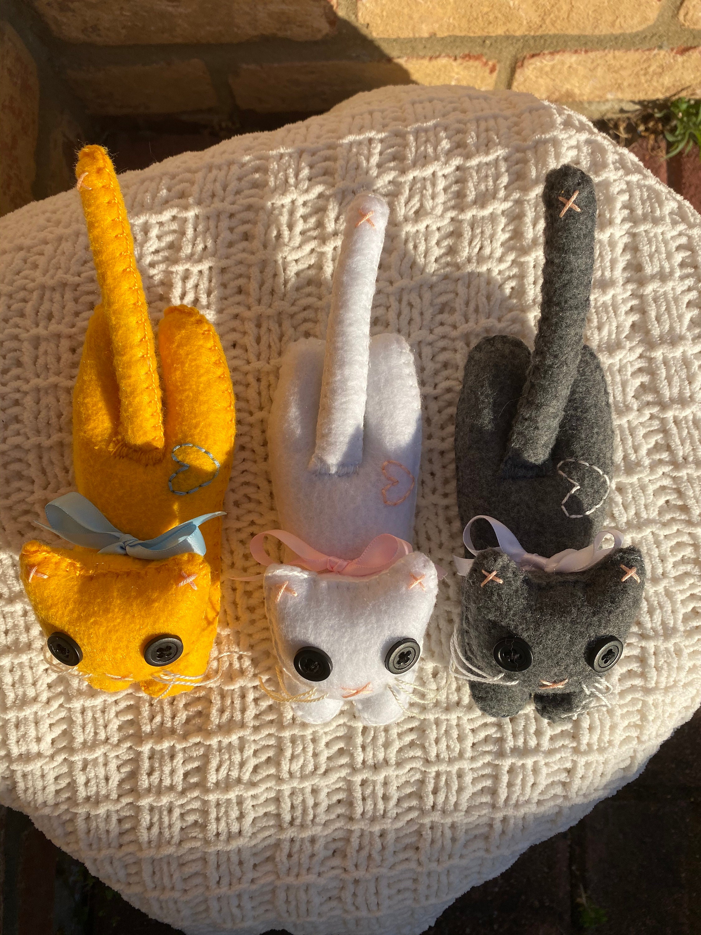 Hand sewn cat plushies Cat Plush toy Stuffed cat Soft toy Etsy