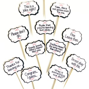 Cupcake Toppers Farewell Set of 12 Fine Go Saying Goodbye Moving Away ...