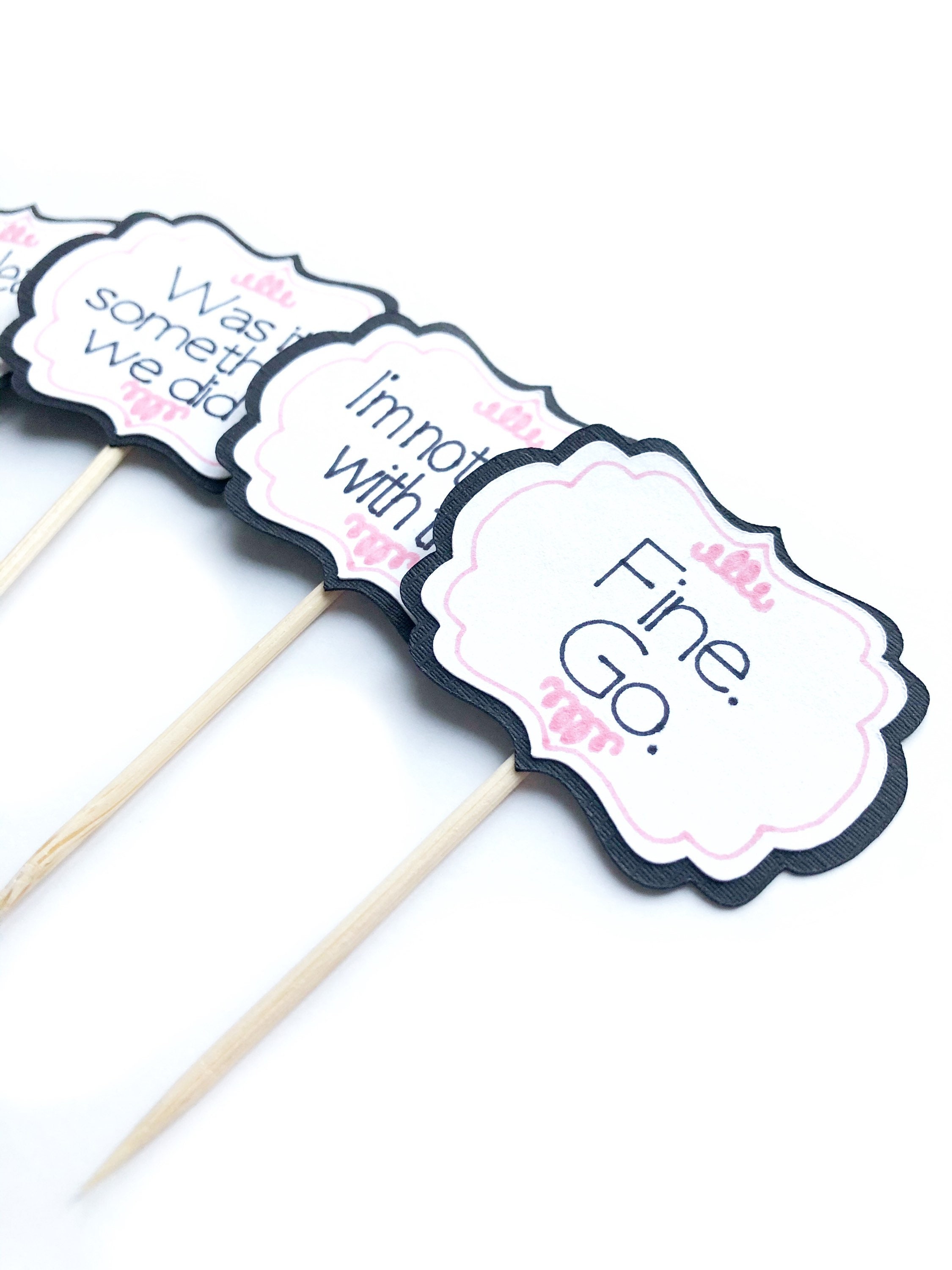 Cupcake Toppers Farewell Set of 12 Fine Go Saying | Etsy