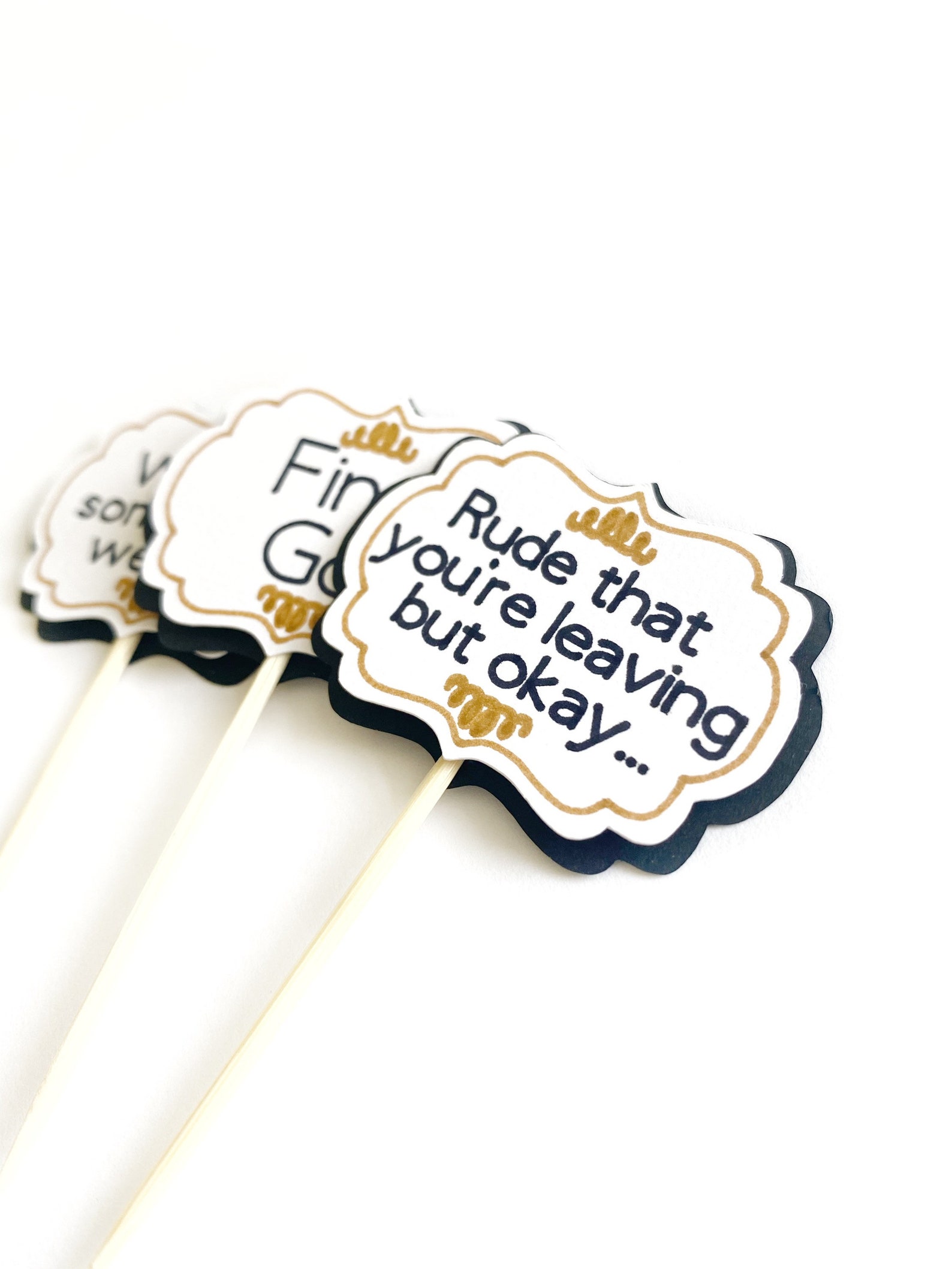 Cupcake Toppers Farewell Set of 12 Fine Go Saying - Etsy