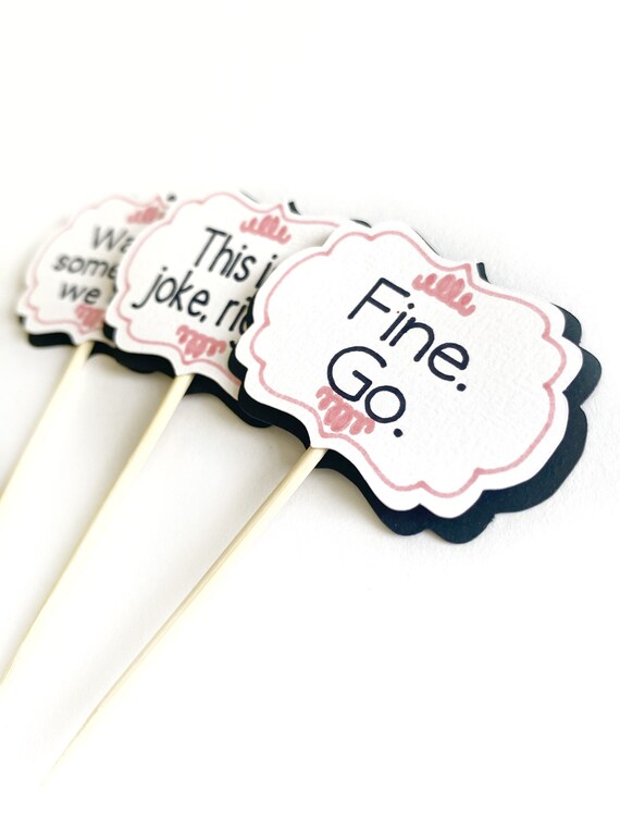 Cupcake Toppers Farewell Set of 12 Fine Go Saying Etsy