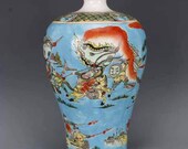 Chinese antique porcelain Qing dynasty Kangxi style famille rose fencai antique porcelain meiping mei ping mei vase,Ornament,ceramic vintage