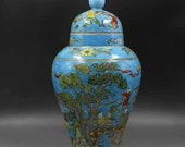 Chinese antique porcelain Qing dynasty Kangxi style famille rose fencai porcelain lidded lid jar general jar,Ornament,ceramic vintage
