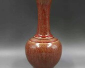 Chinese antique Qing dynasty Kangxi style underglaze red glaze porcelain yuhuchun vase,Chinese antique vase,Ornament,ceramic collection