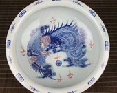 Chinese antique Qing dynasty Kangxi style kiln change red glaze blue and white porcelain pot,brushwasher,Ornament,ceramic vintage collection