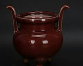 Chinese antique porcelain Song dynasty Jun ware Jun kiln style kiln change porcelain celadon censer,Ornament,ceramic vintage collection