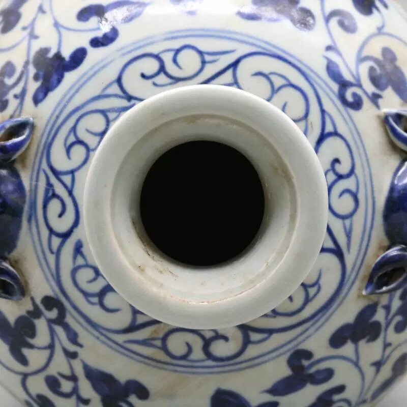 元代青白図梅花瓶 元代青白図梅花瓶 中国のアンティーク陶器の花瓶 元代青白磁