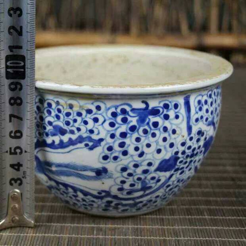 Chinese antique porcelain Ming dynasty style blue and white porcelain jar jug pot,Chinese antiques pot,Ornament,ceramicn vintage collection