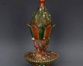 Chinese antique Tang dynasty three colour style Tangsancai Tang Sancai porcelain censer,Chinese antique vase,Ornament,ceramic vintage