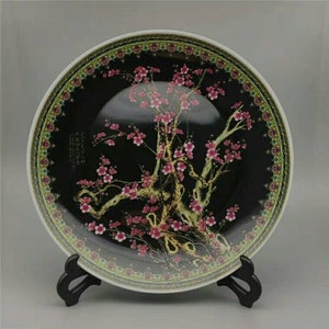 Chinese antique Qing dynasty Qianlong style colour enamel famille rose fencai porcelain plate.Chinese antique dish,Ornament,ceramic vintage