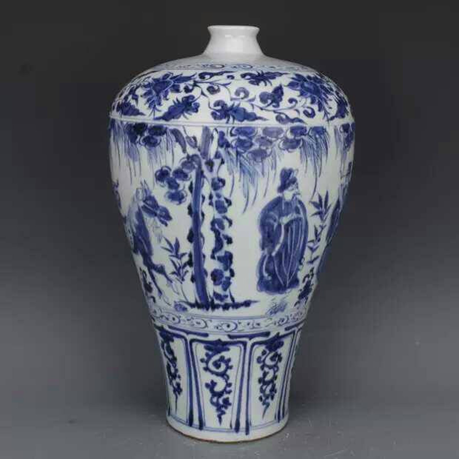 Chinese Antique Porcelain Yuan Dynasty Style Blue and White Etsy