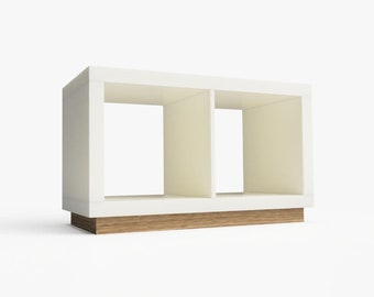Base de cadre Kallax - cadre de base en bois Kallax - pieds de meuble - pieds en noyer - cadre en chêne massif - accessoires de meubles Ikea - accessoire ikea